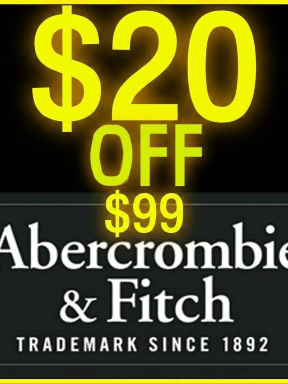 Abercrombie $20 off $99 coupon